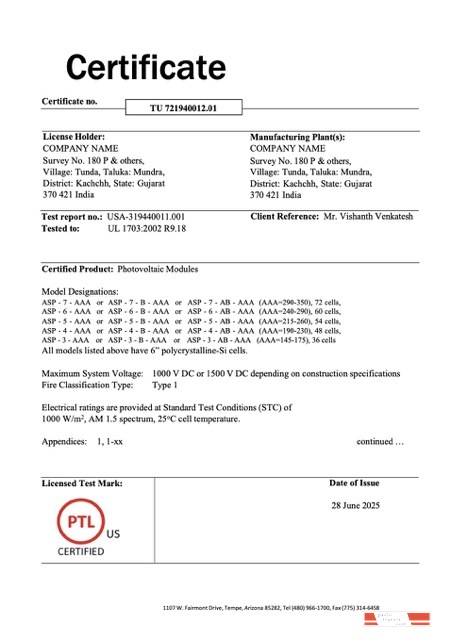 India certificate of company Word and PDF template